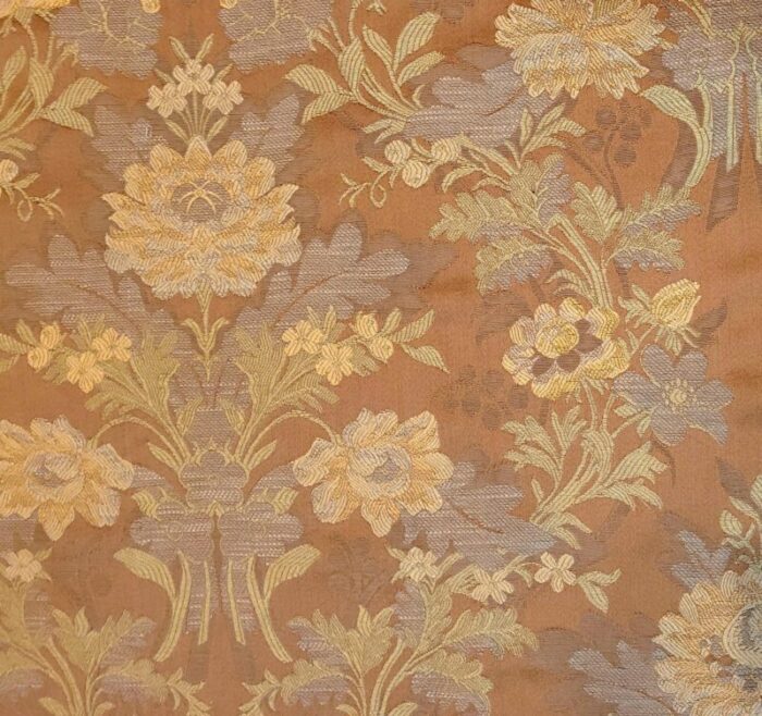 vintage scalamandre josephine cocoa silk blend lampas brocade 575 yards 0828