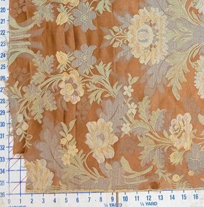 vintage scalamandre josephine cocoa silk blend lampas brocade 575 yards 5150