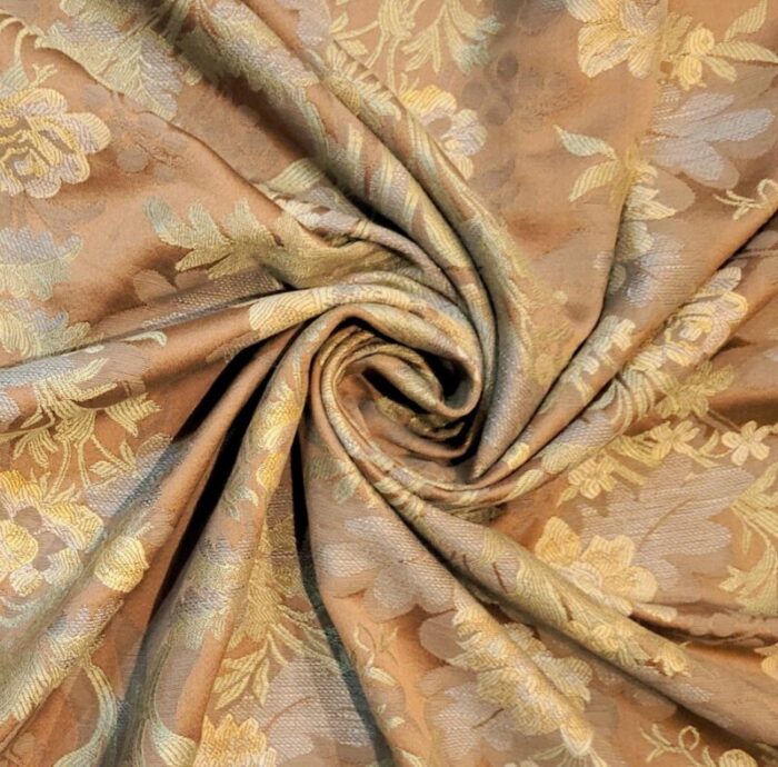 vintage scalamandre josephine cocoa silk blend lampas brocade 575 yards 5733