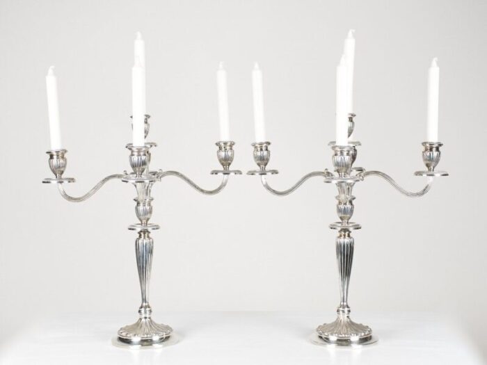 vintage silver candleholders set of 2 2