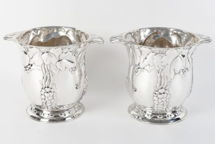 vintage silver vases 1920 set of 2 1