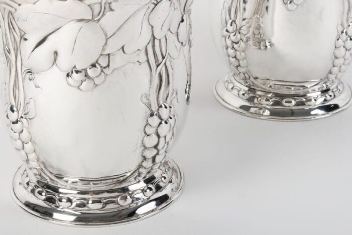 vintage silver vases 1920 set of 2 3