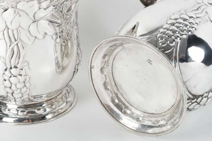 vintage silver vases 1920 set of 2 7