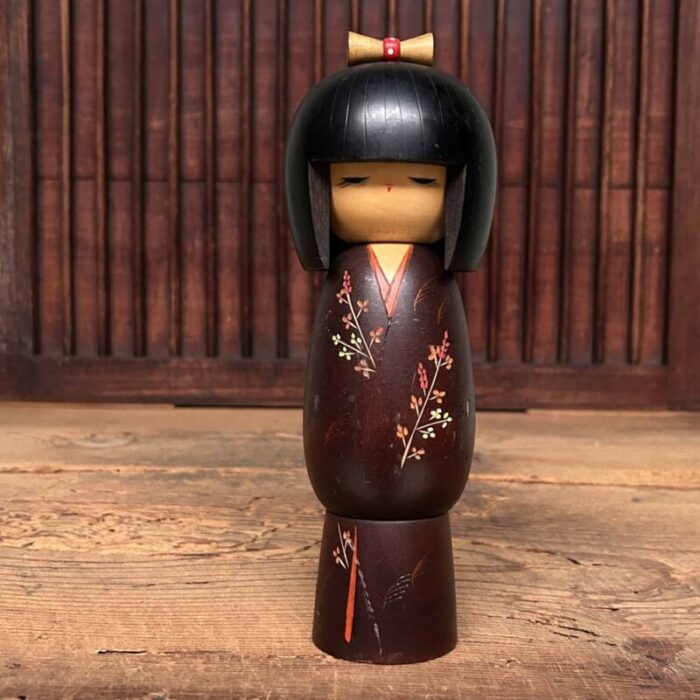 vintage sosaku kokeshi by sadao kishi japan 1980s 1