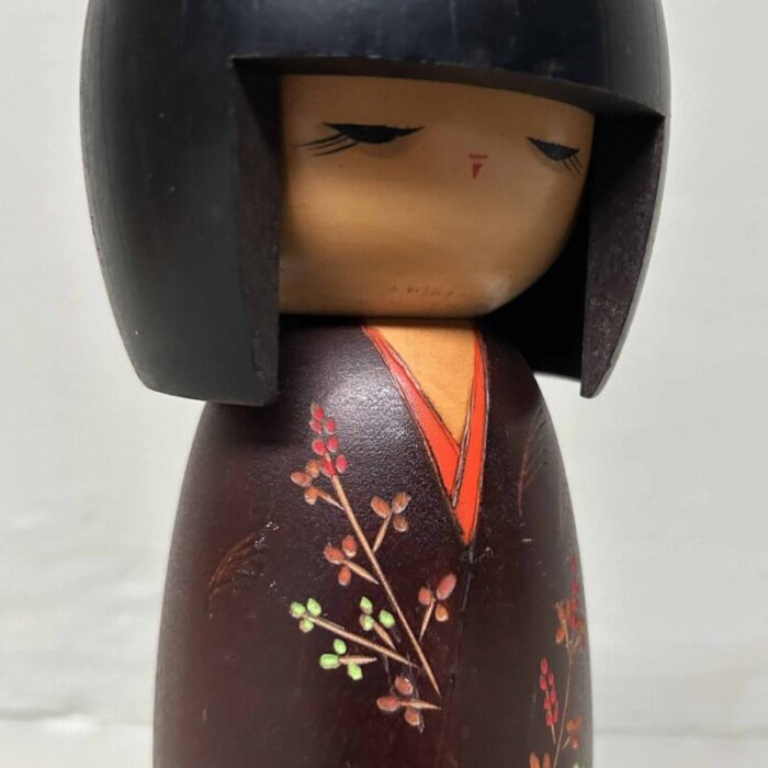 vintage sosaku kokeshi by sadao kishi japan 1980s 3