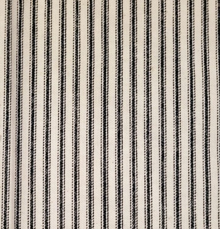 vintage textile art and film blackwhite cotton ticking stripe 5 yards 8228