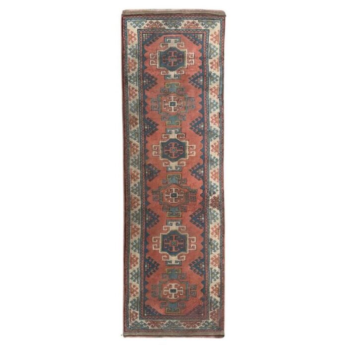 vintage turkish distressed bobyrugs kars runner 1980s 1