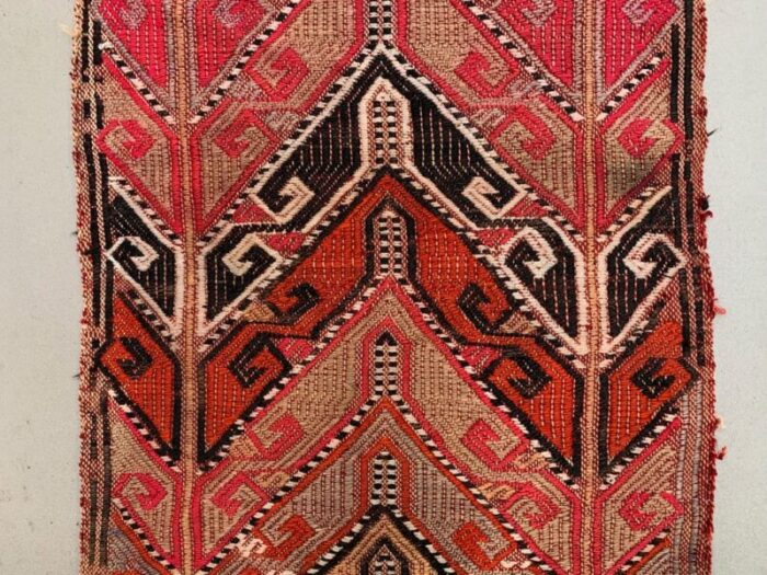 vintage turkish kilim runner rug in wool 3