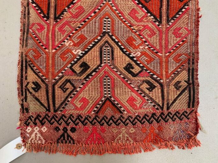 vintage turkish kilim runner rug in wool 5