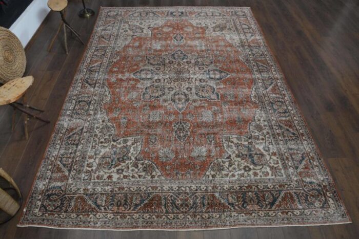 vintage turkish oushak rug 1960s 1