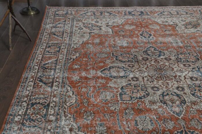 vintage turkish oushak rug 1960s 7