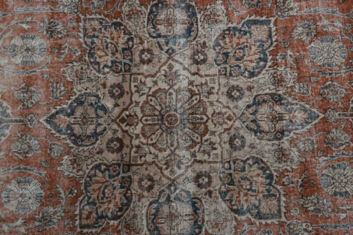 vintage turkish oushak rug 1960s 8