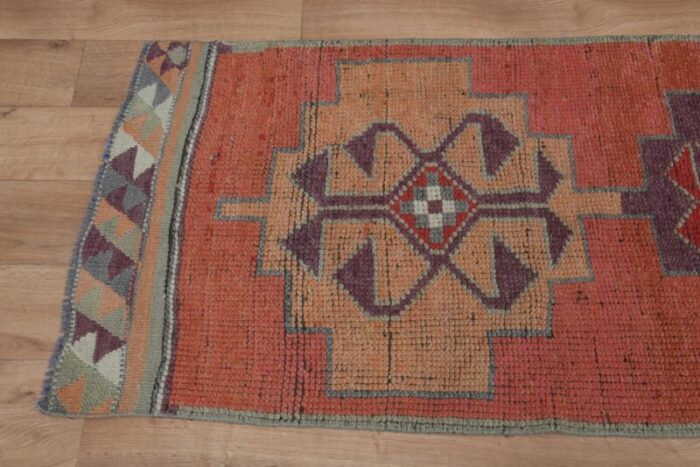 vintage turkish oushak runner rug 1960s 5