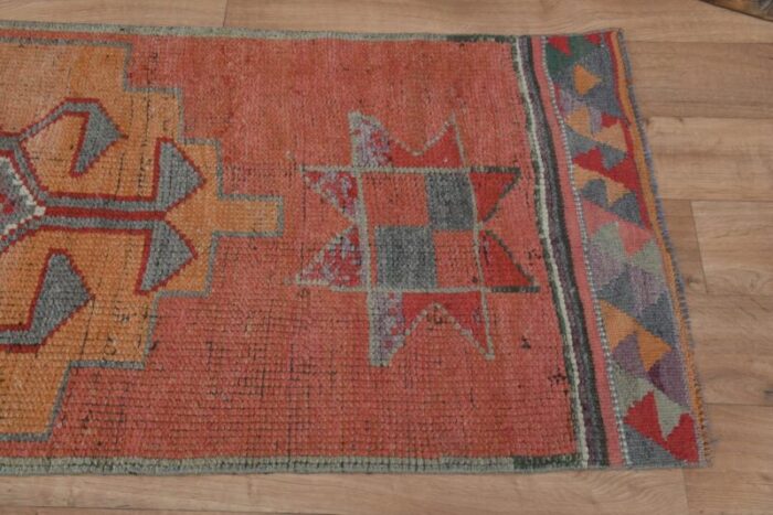 vintage turkish oushak runner rug 1960s 6