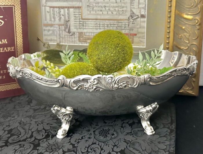 vintage wallace silver plated baroque centerpiece bowl 2560