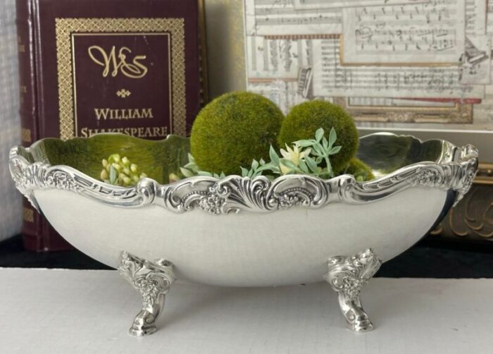 vintage wallace silver plated baroque centerpiece bowl 3465