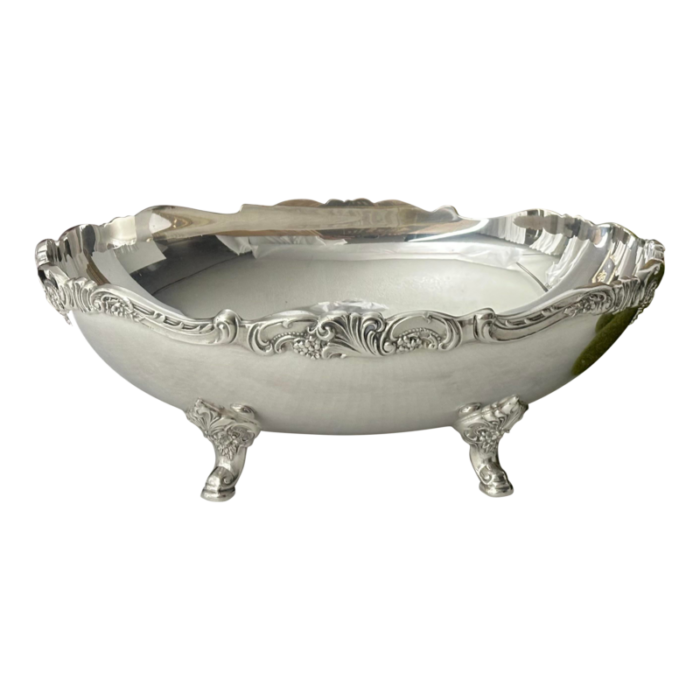 vintage wallace silver plated baroque centerpiece bowl 9538