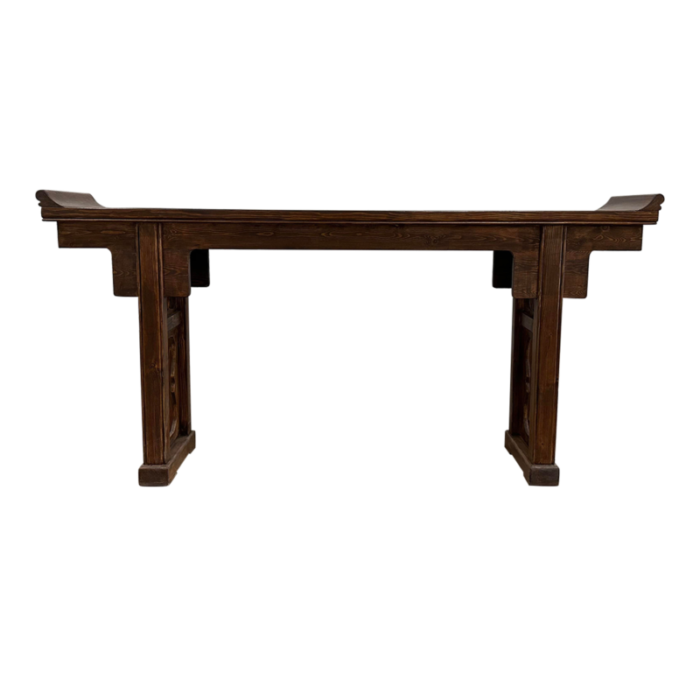 walnut altar console table 0339