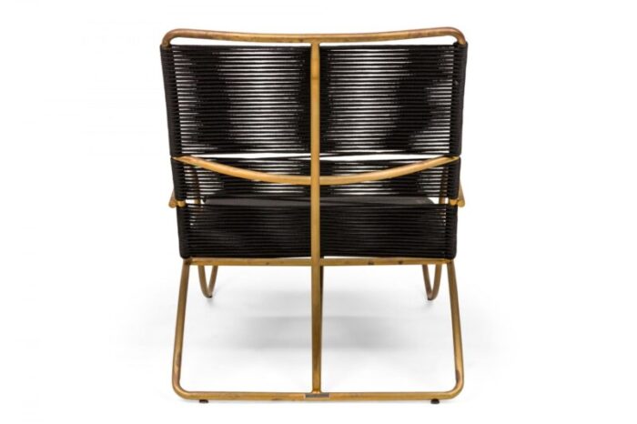 walter lamb for brown jordan furniture co mid century american brass and rope s lounge chair 1050