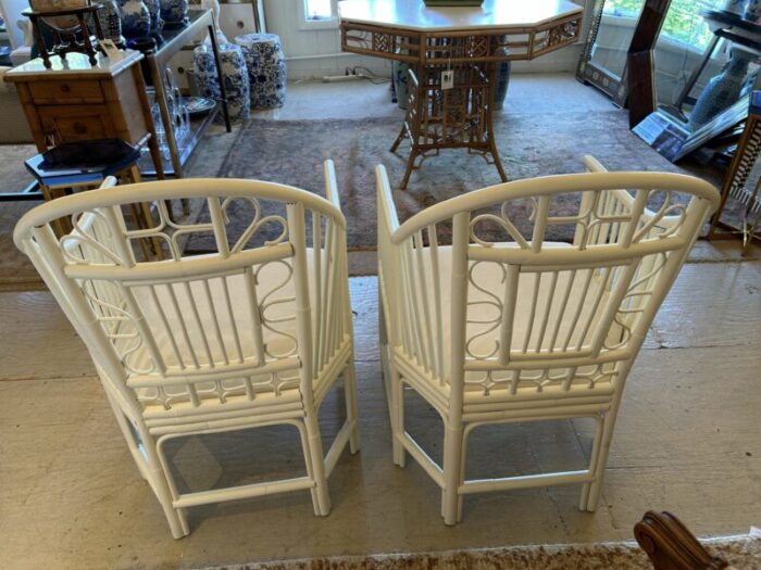 white rattan club chairs by red egg a pair 9671