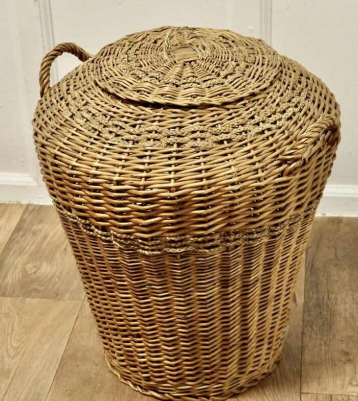 wicker laundry basket 1920s 1