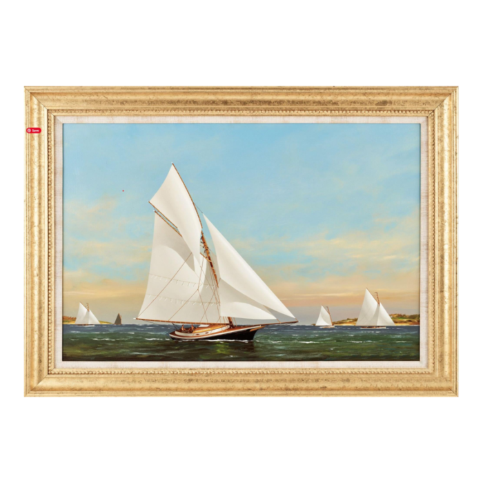 yacht racing off cape cod vernon broe american 1930 2011 oil on board 3849