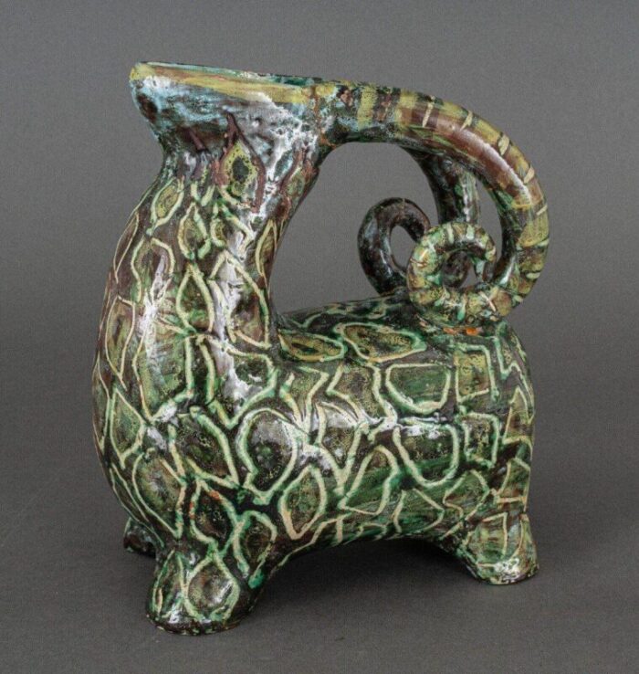 zoomorphic pitcher in ceramic 1960 1